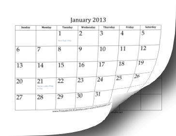 2013 Calendar (12 pages) Calendar